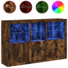 Räuchereiche Sideboard mit LED-Beleuchtung Dumitrean 162x37x100cm