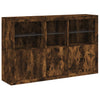 Räuchereiche Sideboard mit LED-Beleuchtung Dumitrean 162x37x100cm