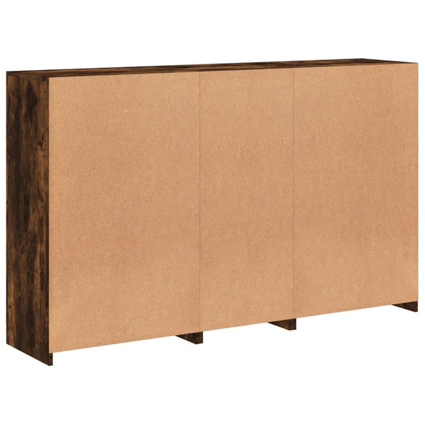 Räuchereiche Sideboard mit LED-Beleuchtung Dumitrean 162x37x100cm