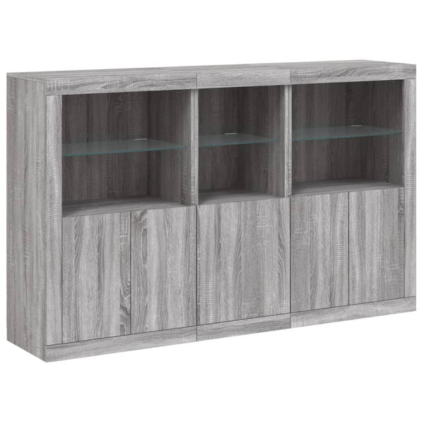 Harmaa senkki led-valoilla Dumitrean 162x37x100cm