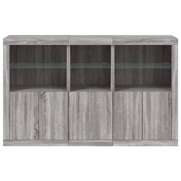 Harmaa senkki led-valoilla Dumitrean 162x37x100cm