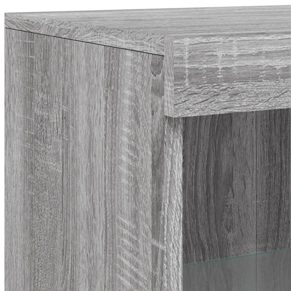 Harmaa senkki led-valoilla Dumitrean 162x37x100cm