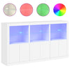 Weißes Sideboard mit LED-Beleuchtung Yosca 181,5x37x100cm