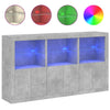 Betongraues Sideboard mit LED-Beleuchtung Yosca 181,5x37x100cm