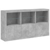 Betongraues Sideboard mit LED-Beleuchtung Yosca 181,5x37x100cm