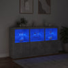Betongraues Sideboard mit LED-Beleuchtung Yosca 181,5x37x100cm