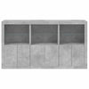 Betongraues Sideboard mit LED-Beleuchtung Yosca 181,5x37x100cm