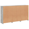 Betongraues Sideboard mit LED-Beleuchtung Yosca 181,5x37x100cm