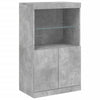 Betongraues Sideboard mit LED-Beleuchtung Yosca 181,5x37x100cm