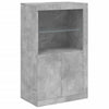 Betongraues Sideboard mit LED-Beleuchtung Yosca 181,5x37x100cm