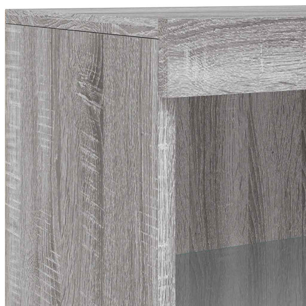 Graues Sideboard mit LED-Beleuchtung Yosca 181,5x37x100cm