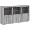 Graues Sideboard mit LED-Beleuchtung Yosca 181,5x37x100cm