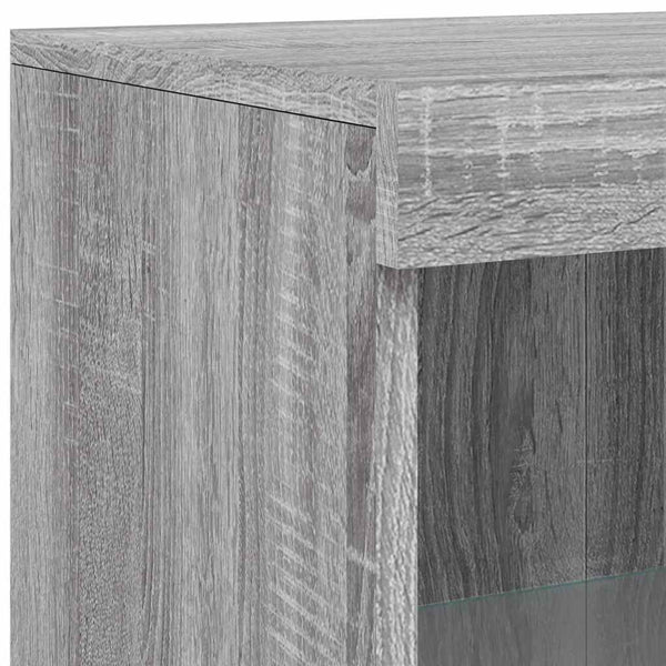 Graues Sideboard mit LED-Beleuchtung Yosca 181,5x37x100cm