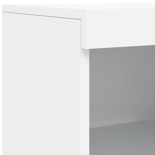 Weißes Sideboard mit LED-Beleuchtung Parseh 162x37x100cm