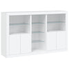 Weißes Sideboard mit LED-Beleuchtung Parseh 162x37x100cm