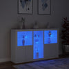 Weißes Sideboard mit LED-Beleuchtung Parseh 162x37x100cm