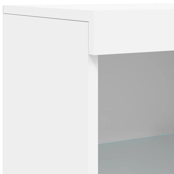 Weißes Sideboard mit LED-Beleuchtung Parseh 162x37x100cm