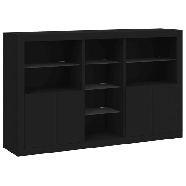 Senkki LED-valoilla musta 162x37x100 cm