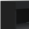 Senkki LED-valoilla musta 162x37x100 cm