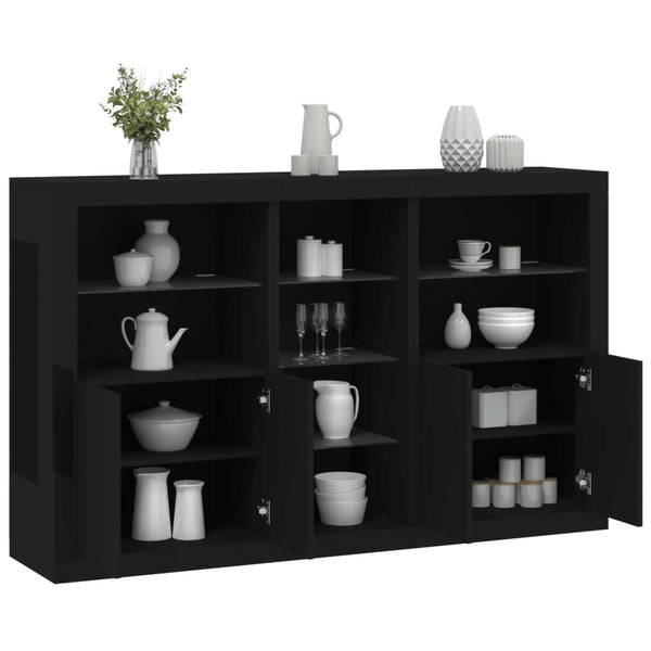 Senkki LED-valoilla musta 162x37x100 cm