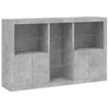 Betongraues Sideboard mit LED-Beleuchtung Parseh 162x37x100cm