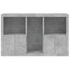 Betongraues Sideboard mit LED-Beleuchtung Parseh 162x37x100cm