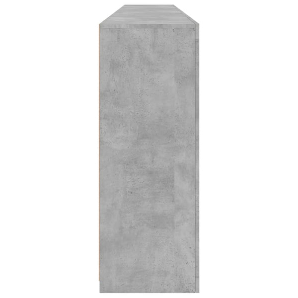 Betongraues Sideboard mit LED-Beleuchtung Parseh 162x37x100cm