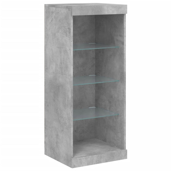 Betongraues Sideboard mit LED-Beleuchtung Parseh 162x37x100cm
