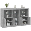 Betongraues Sideboard mit LED-Beleuchtung Parseh 162x37x100cm
