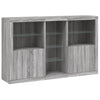 Graues Sideboard mit LED-Beleuchtung Parseh 162x37x100cm