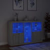 Graues Sideboard mit LED-Beleuchtung Parseh 162x37x100cm