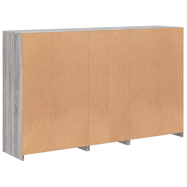 Graues Sideboard mit LED-Beleuchtung Parseh 162x37x100cm