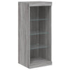 Graues Sideboard mit LED-Beleuchtung Parseh 162x37x100cm