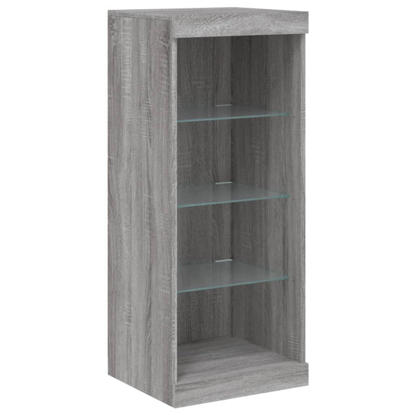 Graues Sideboard mit LED-Beleuchtung Parseh 162x37x100cm