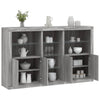 Graues Sideboard mit LED-Beleuchtung Parseh 162x37x100cm