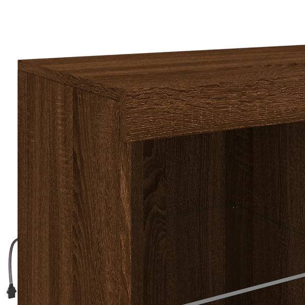 Kommode Russeiche mit LED-Beleuchtung Parseh 162x37x100cm