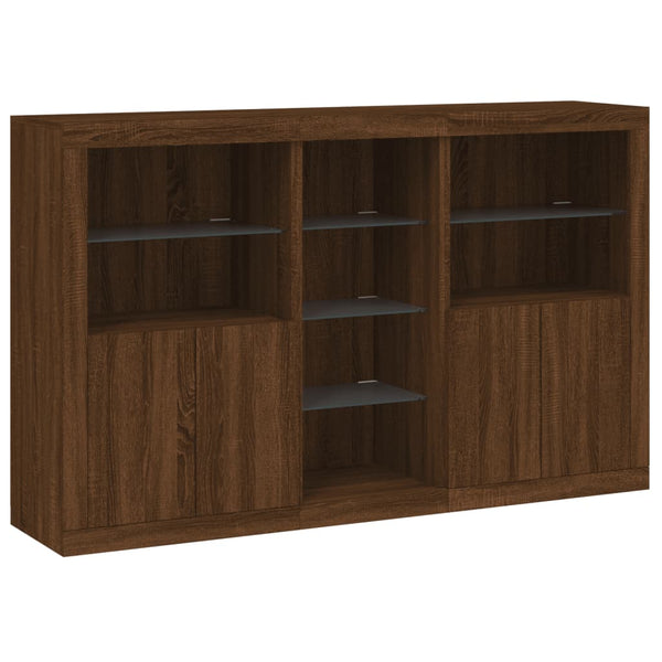 Kommode Russeiche mit LED-Beleuchtung Parseh 162x37x100cm