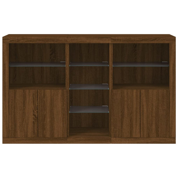 Kommode Russeiche mit LED-Beleuchtung Parseh 162x37x100cm
