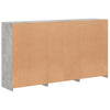 Betongraues Sideboard mit LED-Beleuchtung Plutina 181,5x37x100cm