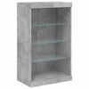 Betongraues Sideboard mit LED-Beleuchtung Plutina 181,5x37x100cm