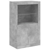 Betongraues Sideboard mit LED-Beleuchtung Plutina 181,5x37x100cm
