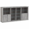 Sideboard mit LED-Beleuchtung Grau Sonoma 202x37x100 cm