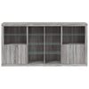 Sideboard mit LED-Beleuchtung Grau Sonoma 202x37x100 cm