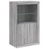 Sideboard mit LED-Beleuchtung Grau Sonoma 202x37x100 cm