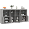 Sideboard mit LED-Beleuchtung Grau Sonoma 202x37x100 cm
