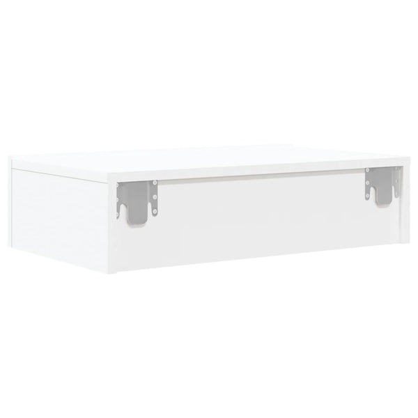 Weißes TV-Rack mit LED-Beleuchtung Costachita 60x35x15,5cm