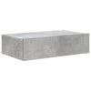 Betoninharmaa tv-taso led-valoilla Costachita 60x35x15,5cm