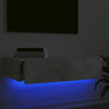 Betoninharmaa tv-taso led-valoilla Costachita 60x35x15,5cm