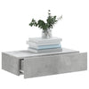 Betoninharmaa tv-taso led-valoilla Costachita 60x35x15,5cm