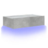Betoninharmaa tv-taso led-valoilla Costachita 60x35x15,5cm